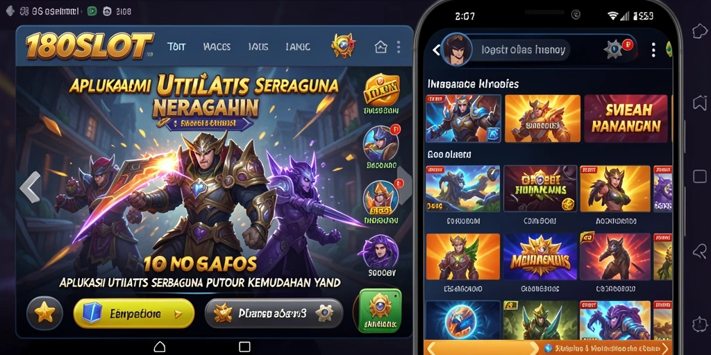 Screenshot gameplay 180SLOT yang menunjukkan fitur-fitur utilitasnya.