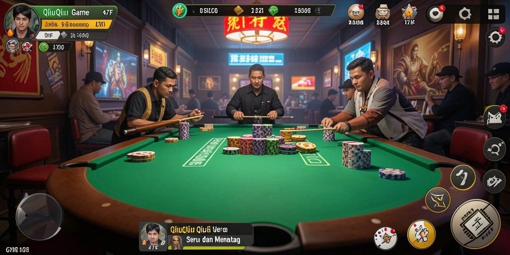 Tampilan gameplay 47F yang menegangkan saat bermain QiuQiu.