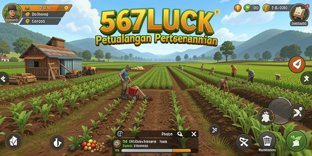 Tampilan screenshot gameplay 567LUCK yang menarik saat bertani.