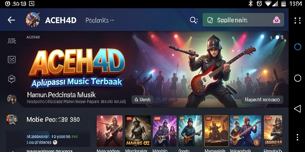 Tampilan gameplay ACEH4D yang menarik dan interaktif saat memainkan musik.