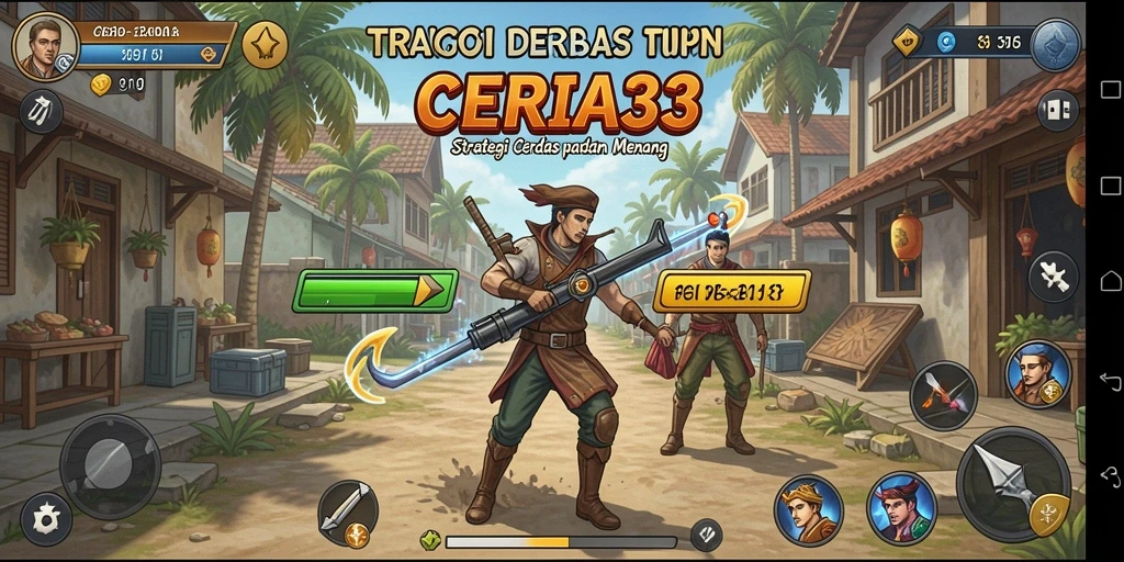 Tampak layar gameplay CERIA33 yang menonjolkan strategi seru.