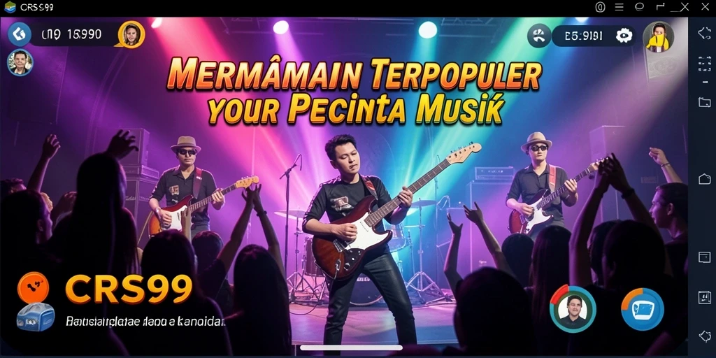 Tampilan gameplay <strong>CRS99</strong> dengan aksi seru dan lagu-lagu favorit.