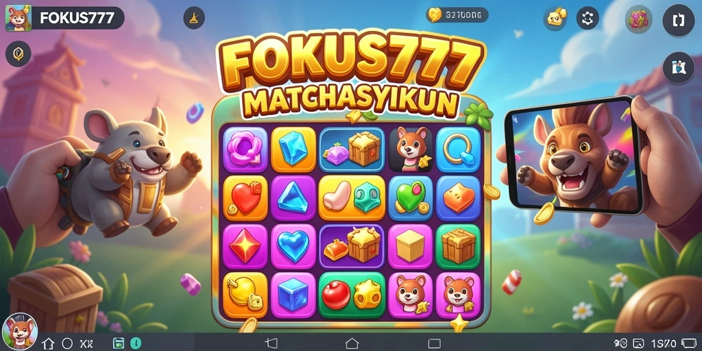 Screenshot FOKUS777 menampilkan gameplay cerah dan penuh tantangan.
