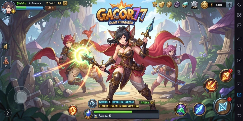 Tampilan seru dalam game Anime GACOR77 yang menampilkan aksi karakter.
