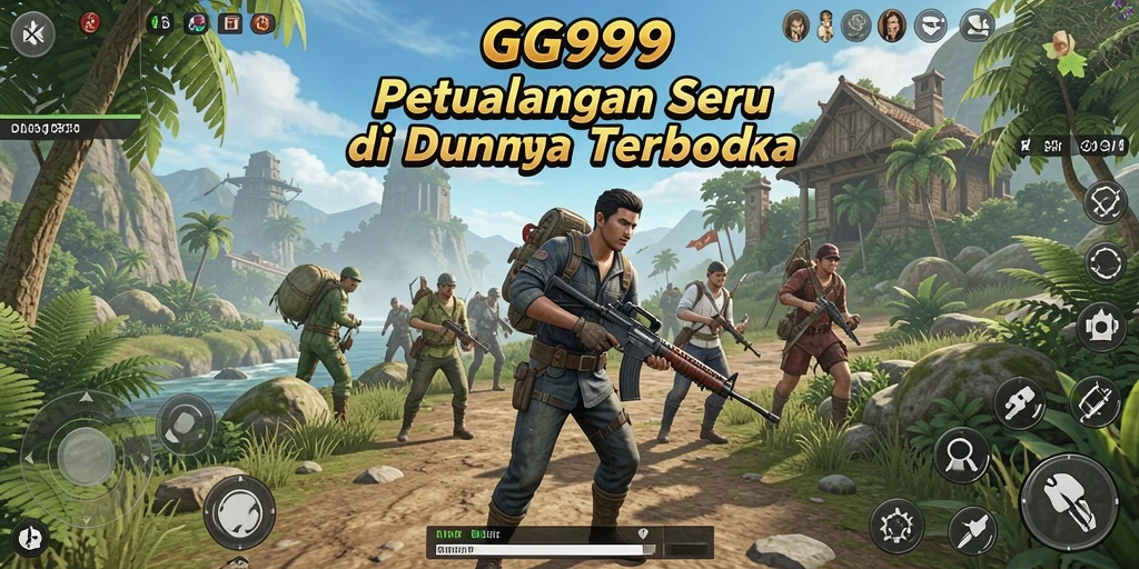 Tampilan gameplay GG999 yang menampilkan eksplorasi dunia terbuka.