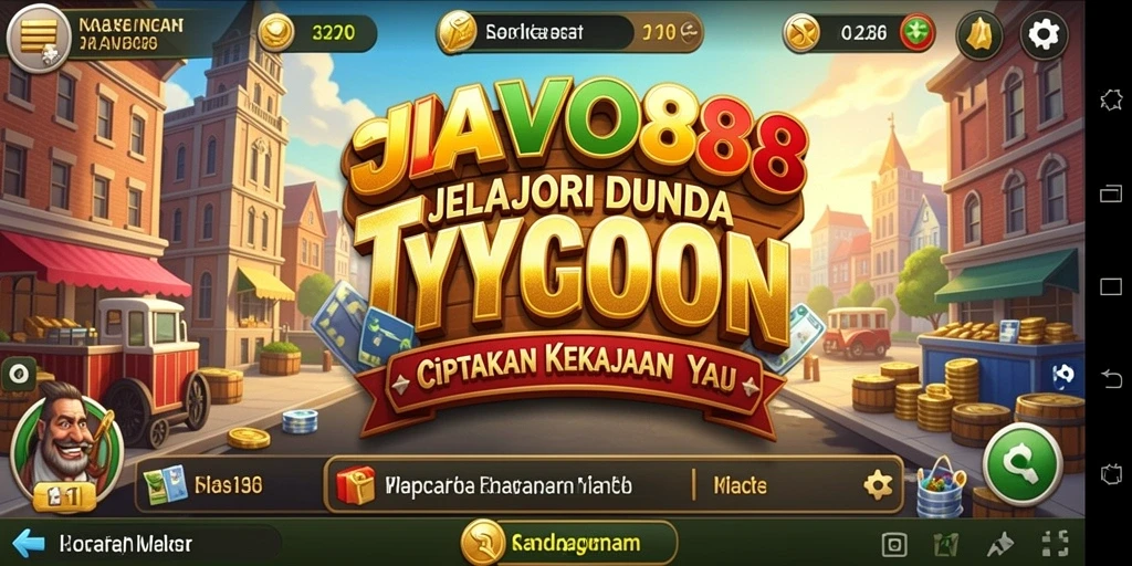 Tampilan gameplay menakjubkan dari JAVO88 dengan elemen Tycoon.