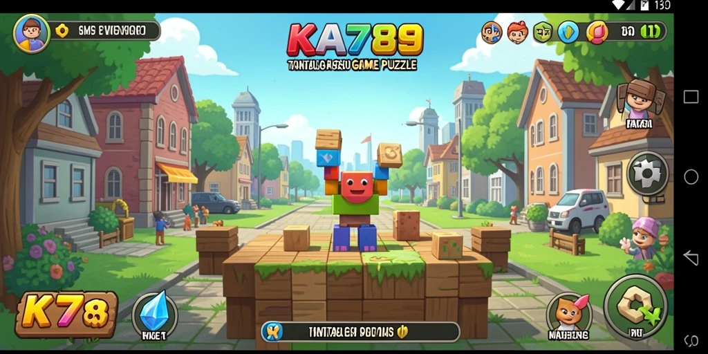 Screenshot gameplay menampilkan tantangan puzzle yang menarik dan seru.
