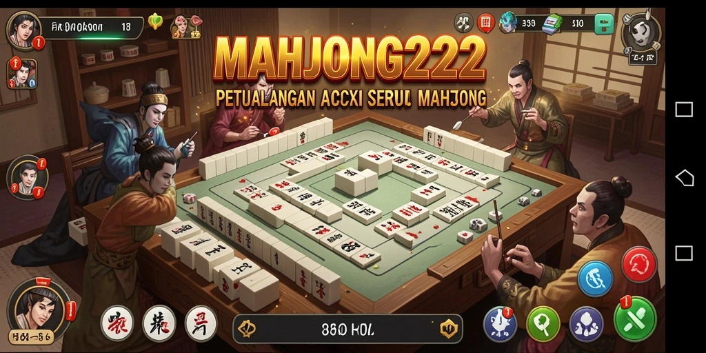 Screenshot MAHJONG222 menunjukkan aksi mendebarkan dalam permainan mahjong.