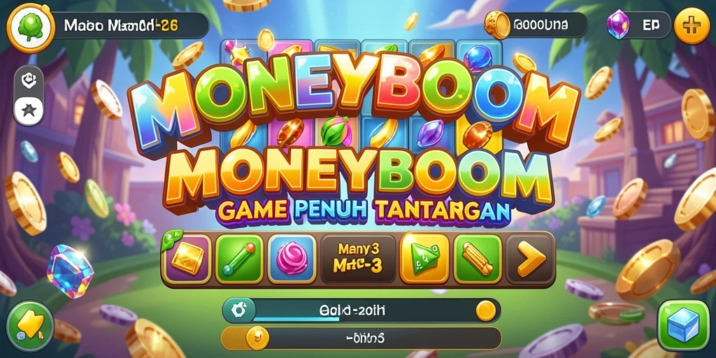 Gameplay seru dengan tampilan level dan item yang berwarna-warni.