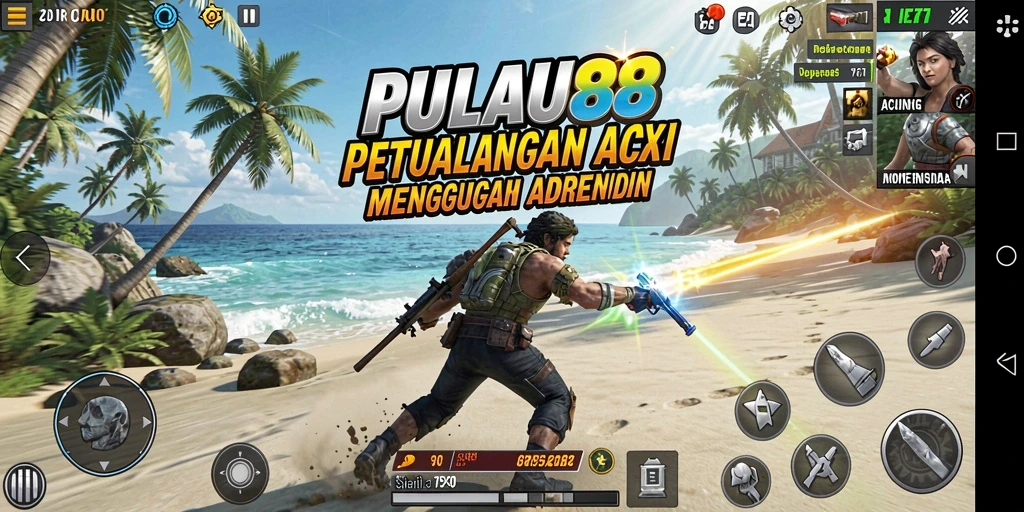 Gameplay PULAU88 yang penuh aksi dan tantangan seru.