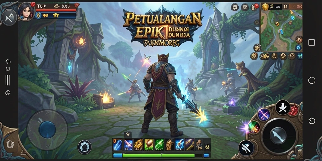 Screenshot gameplay T6 yang menampilkan pertempuran pahlawan epik.